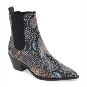 Paige Snakeskin Chelsea Boot
